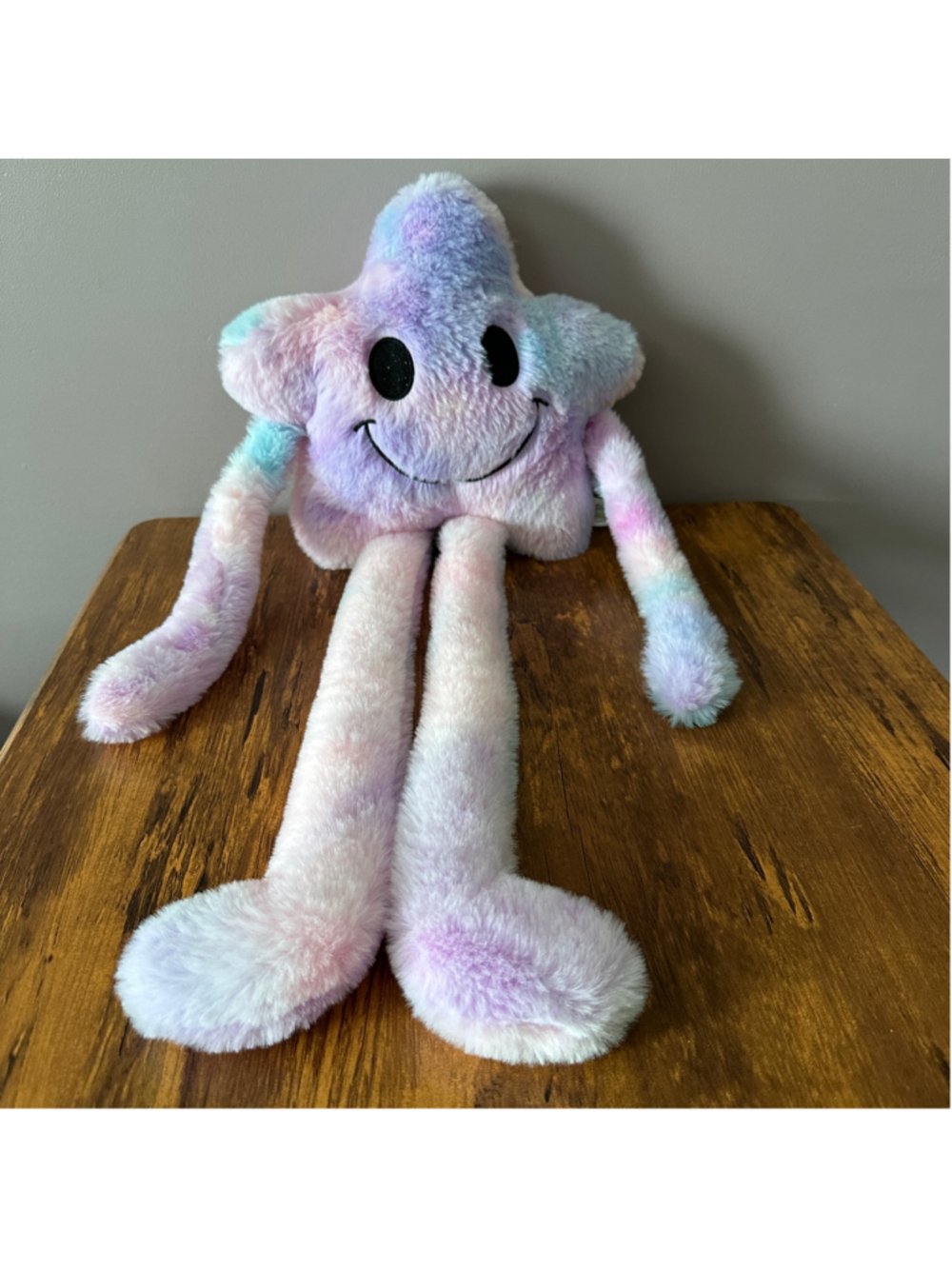 Smoochy Pals Star Plush 22" Purple Pink Blue Tie Dye Stuffed Animal